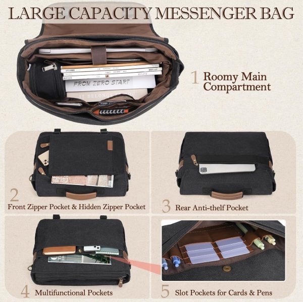 کیف لپ‌تاپ 17 اینچی RAINSMORE Messenger